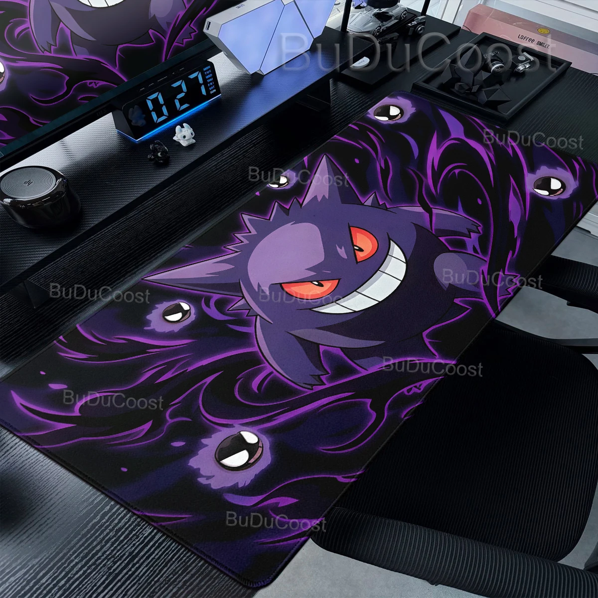 Grand tapis de souris Anime Gengar pour Gamer, tapis de clavier et de souris Pokemon XXL, tapis en caoutchouc, accessoires de bureau pour PC Gaming