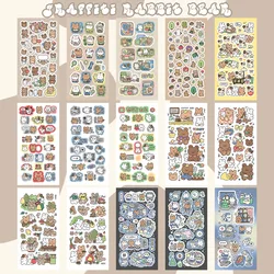 Cute Cartoon Bear Rabbit Sticker