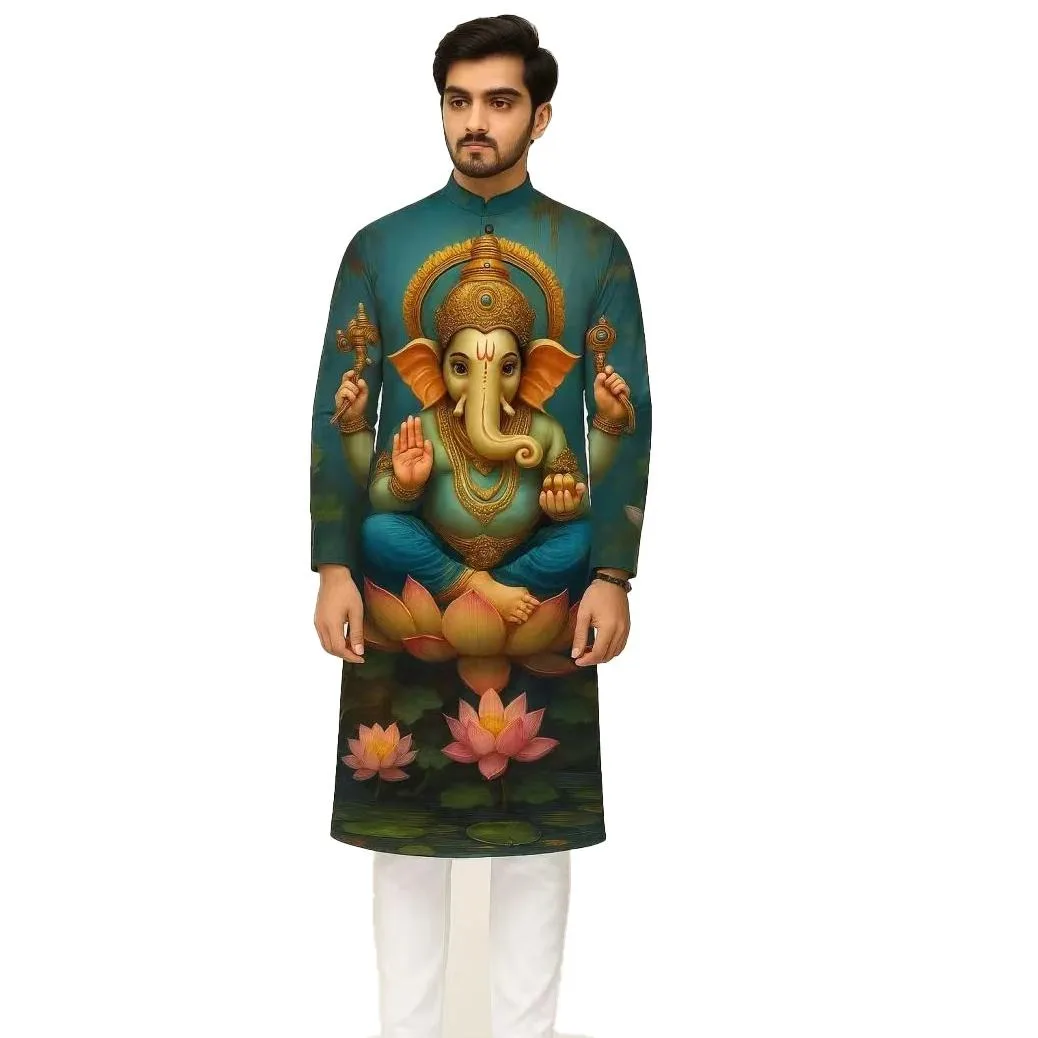 2026 نسخة زوجين من الشرق الأوسط نمط مسلم رداء الرجال شخصية برونزية منتصف طول قميص طويل الأكمام مسلم كورتة #3