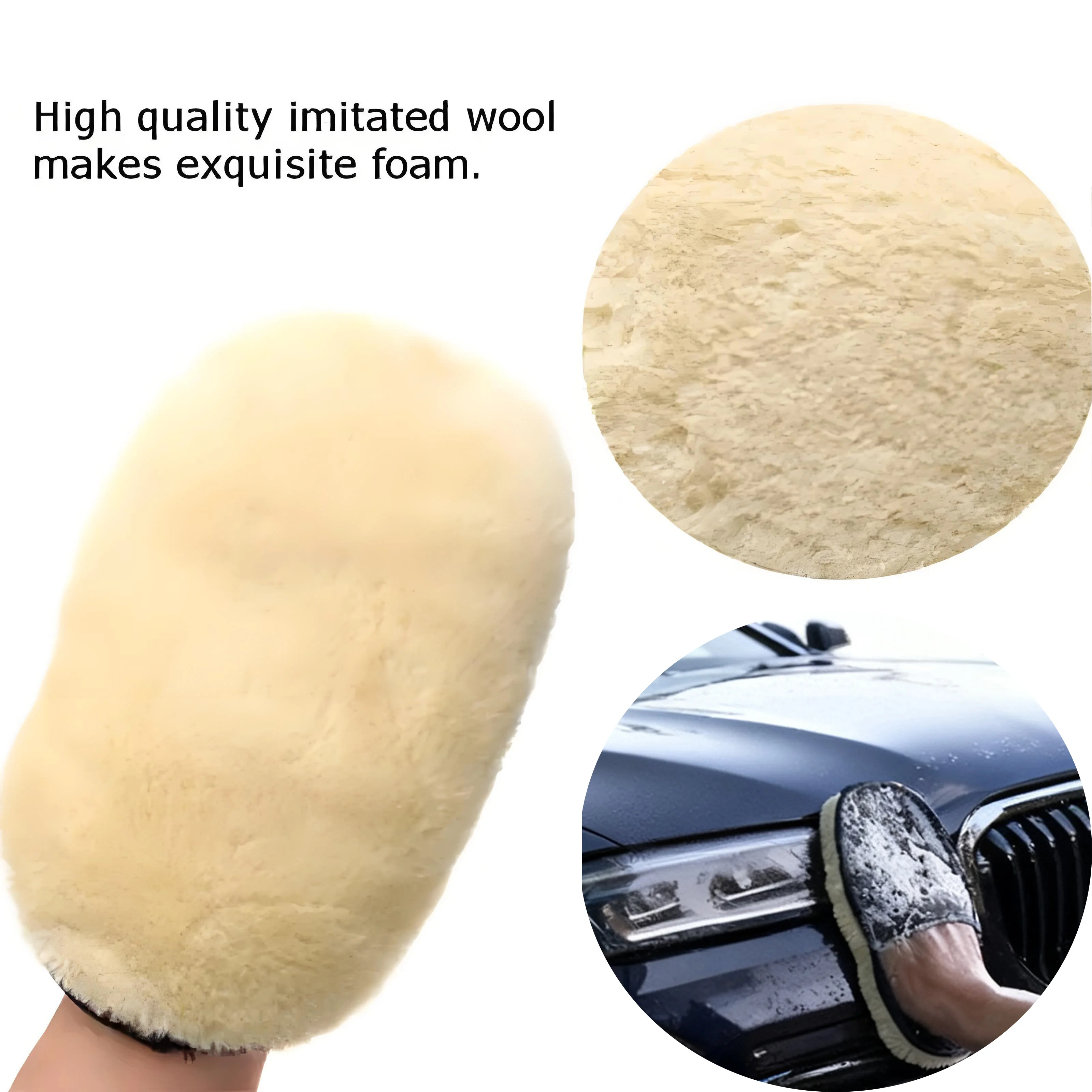 Auto Car Cleaning Sponge Glove Car Polishing Washing Mitt Gloves Microfibre Wash For Auto Kitchen Homes Lightweight Cleaner Wool