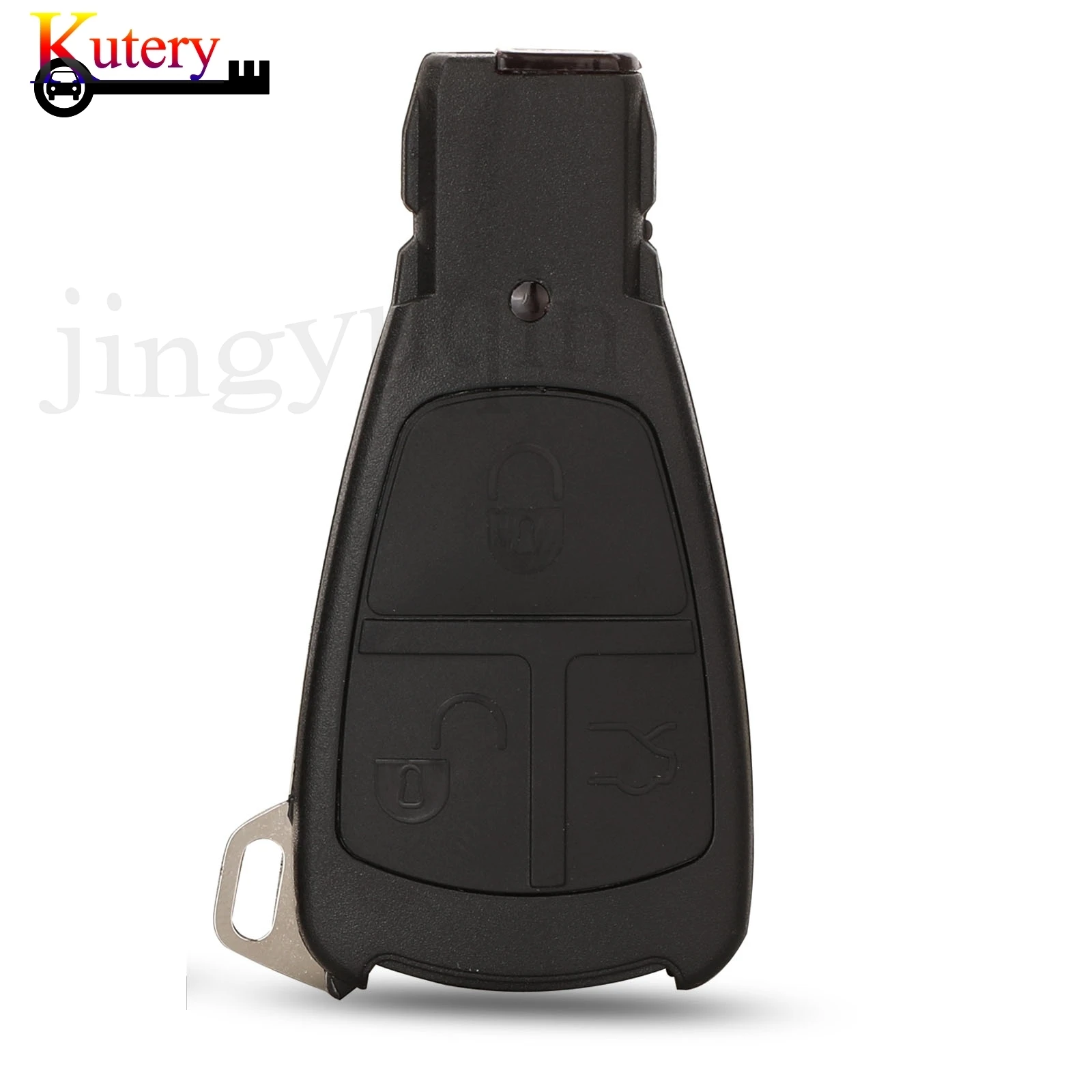 jingyuqin Remote Car Key Shell Cover Case With Old Style For Mercedes-Benz C180 1998-2004 W202 insert Blade 2/3 Buttons