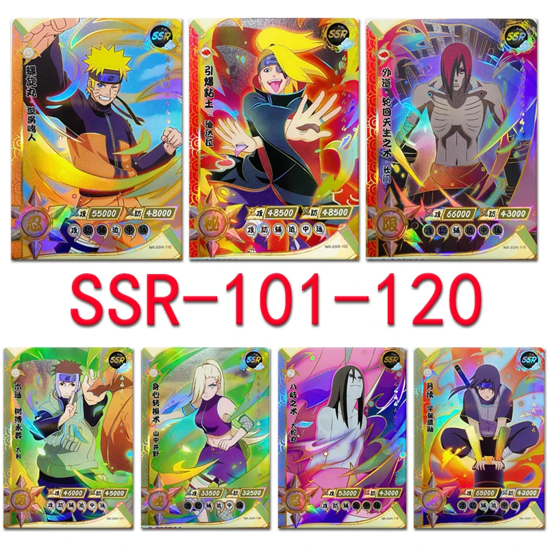 Anime Naruto Ssr Card Uzumaki Naruto Uchiha Itachi Deidara New Game Collection Children's Toys Birthday Christmas Gifts