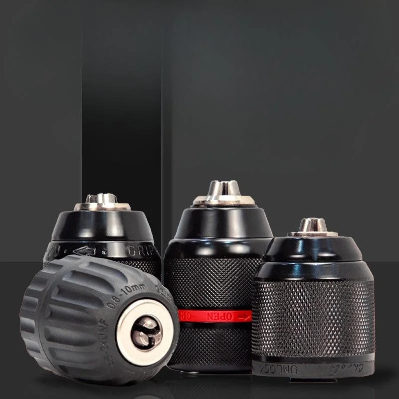 Drill Chuck 0.8-10 2-13mm 3/8-24 1/2-20 UNF Converter Self-Locking Keyless Quick Change Hex Shank SDS-Plus Square Socket Driver
