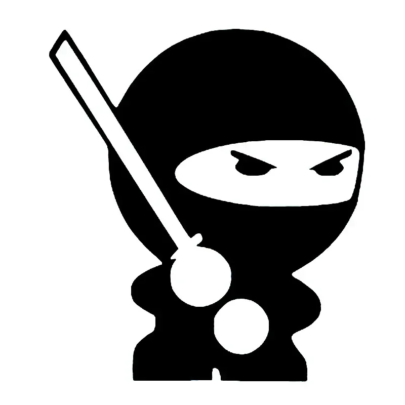 Car Stickers Personalized Creative Stickers Cartoon Funny Ninja Car Decoration Waterproof and Sunscreen PVC 15*13cm