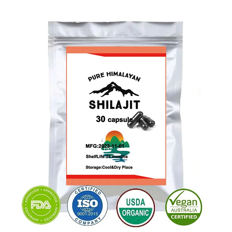 Himalayan Pure Shilajit Naturally Occurring Fulvic Acid 30 Caps