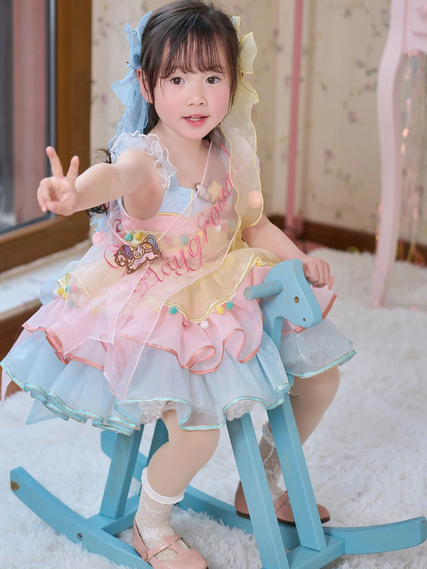Lolita Princ Skirt Dr Children's Birthday Cake Skirt Fluffy Skirt Strapl Summer Sweet Sle High Waist ort Dr