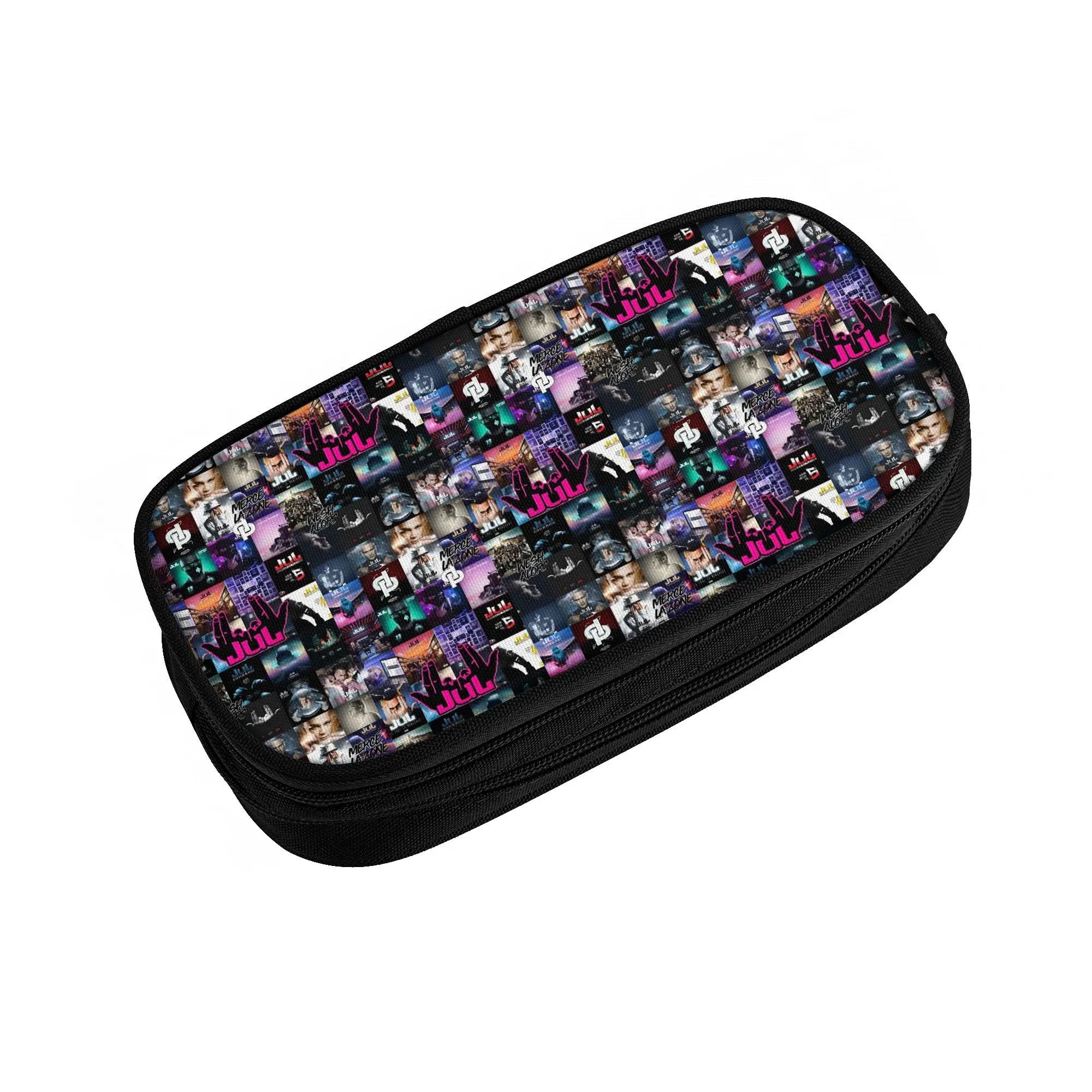 Kawaii JuL French Popular Singer Rapper Pencil Case for Boys Girls  Large Storage Pen Bag Box Stationery