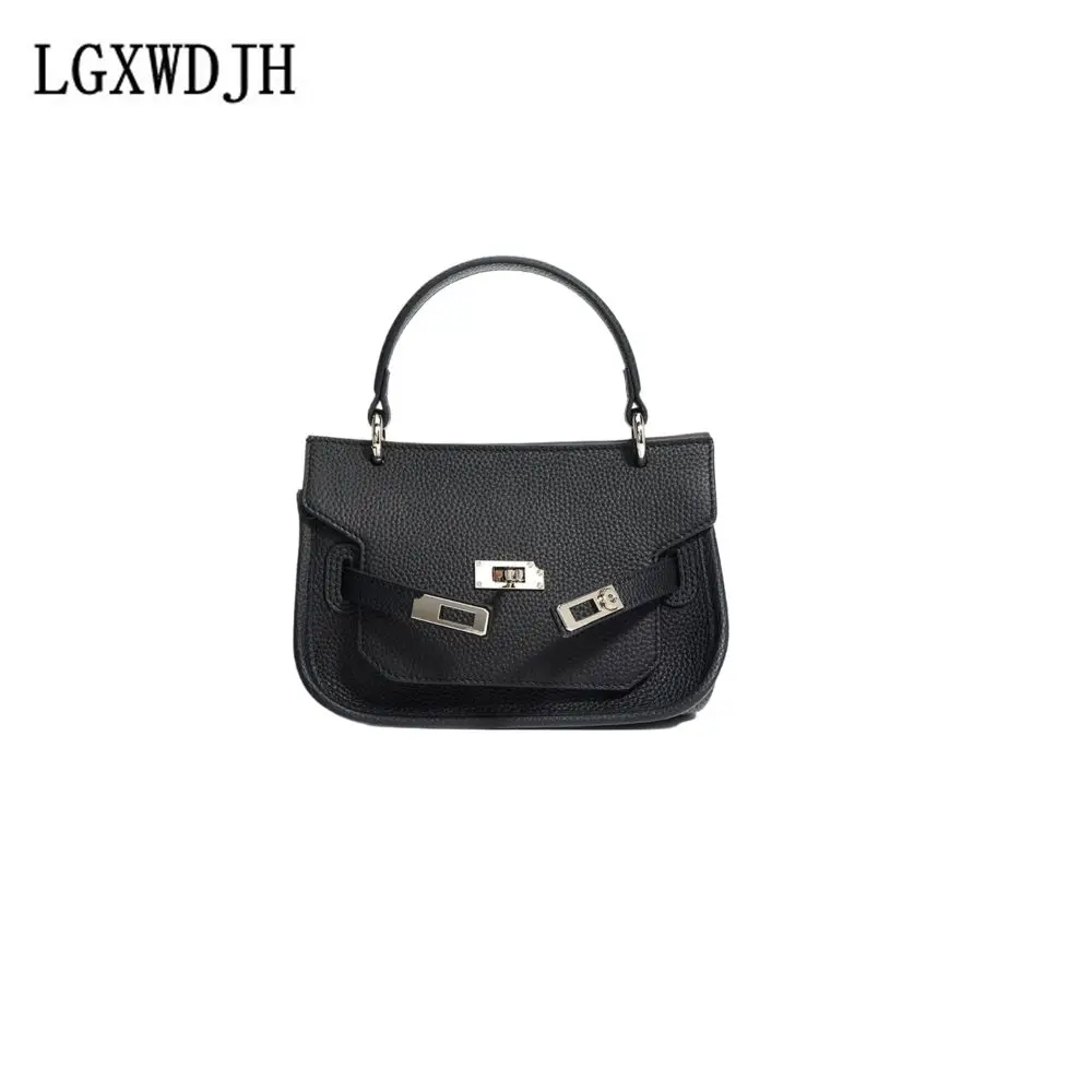 2024 Summer new women\'s handbag Premium Sense Niche Kelly Bag Zipper buckle all-match crossbody bags  Flannel-lined Shoulder bag