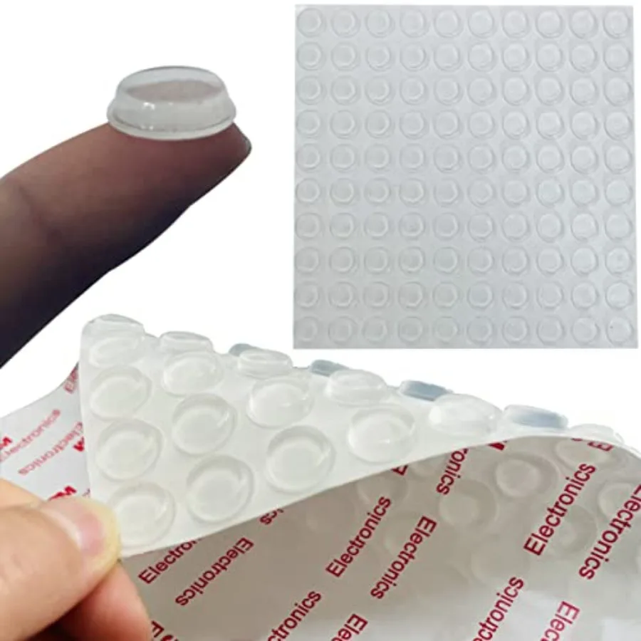 

100pcs Cabinet Door Bumpers Clear Rubber Stoppers Bumpers Self Adhesive Cupboard Door Drawer Furniture Bumpers Glass Tops Cutti