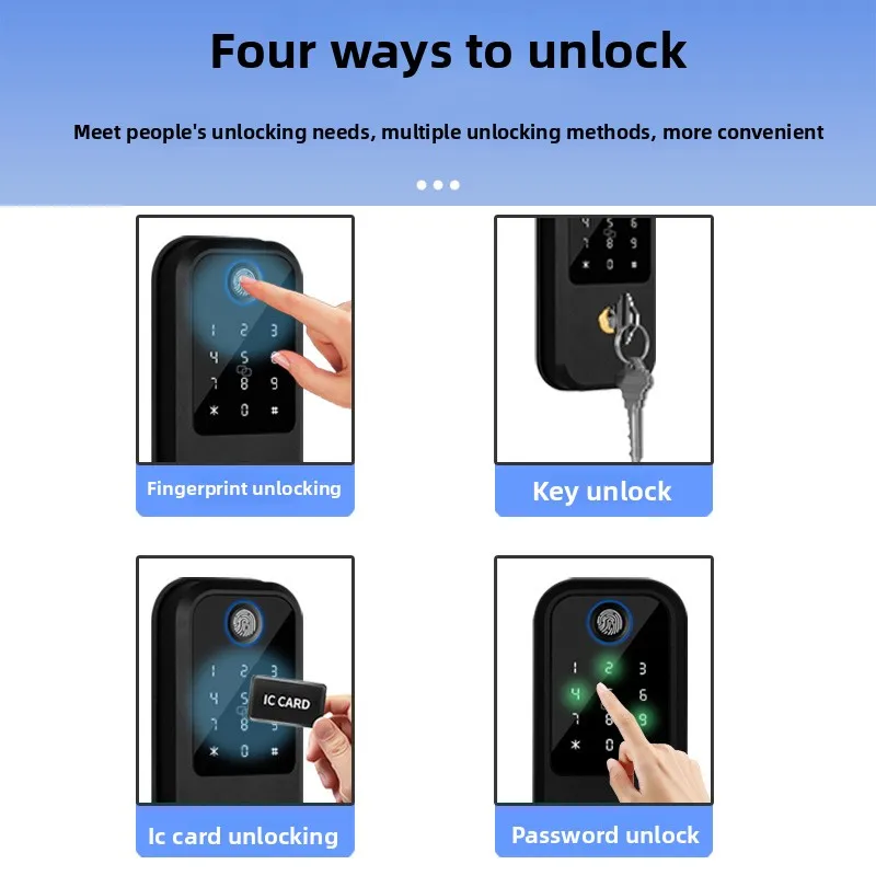 New Indoor Electronic Smart Door Lock Household Anti-theft Door Entry Door Quick Identification Fingerprint Lock Password Lock