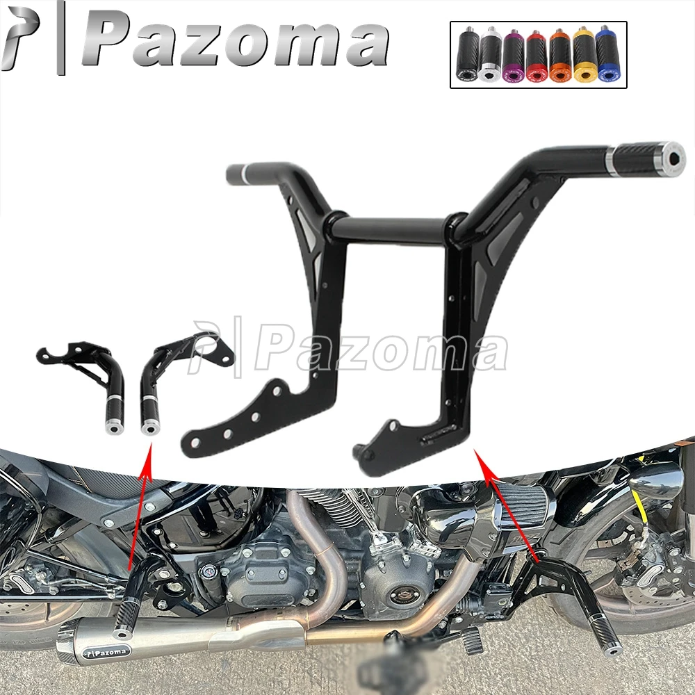 Fallschutz Stoßstange Motorrad Sturzbügel Autobahn Motorschutz für Harley Softail Low Rider S ST 114 117 FXST FXLRS FXLRST