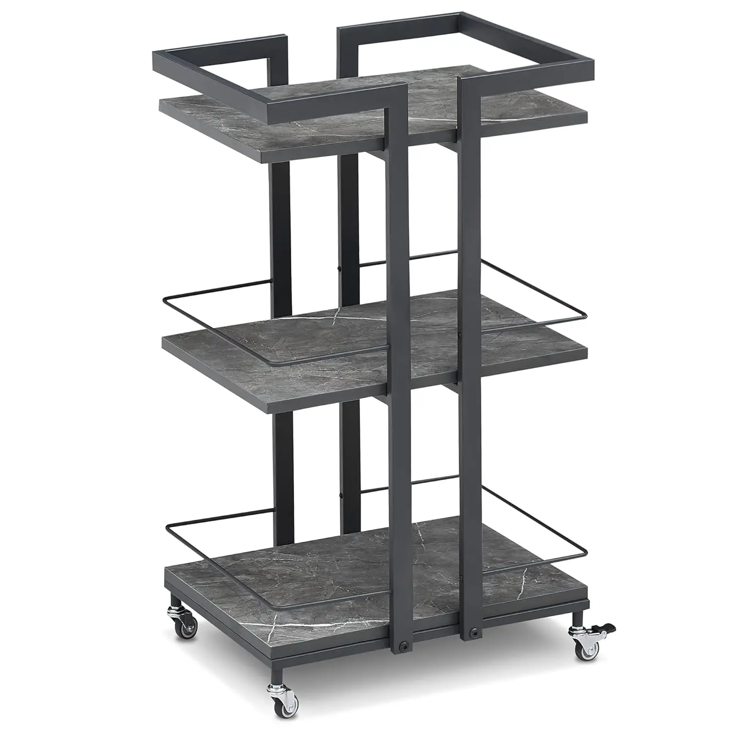 

Utility Manicure Trolley Metal Storage Rolling Barber Cart with Wheels Multi-Purpose Rack Heavy-Duty Trolley 2033, Customized