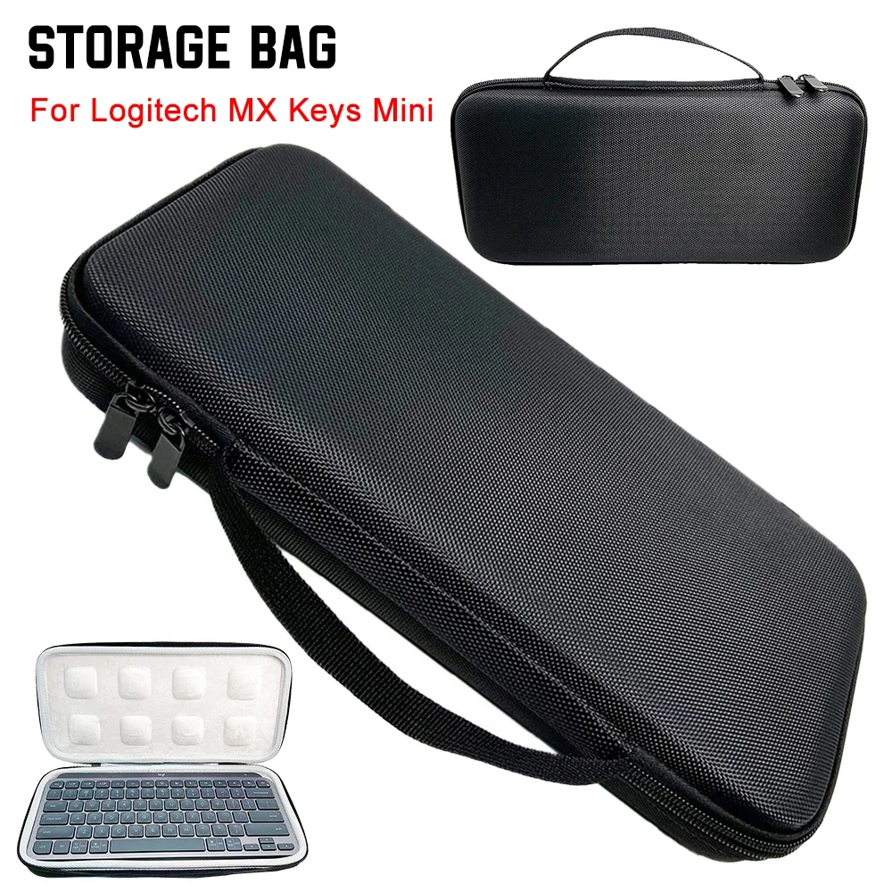 Portable Carrying Case Bag Keyboard Travel Storage Organizer Pouch for Logitech MX Keys Mini Wireless Keyboard Protector Case