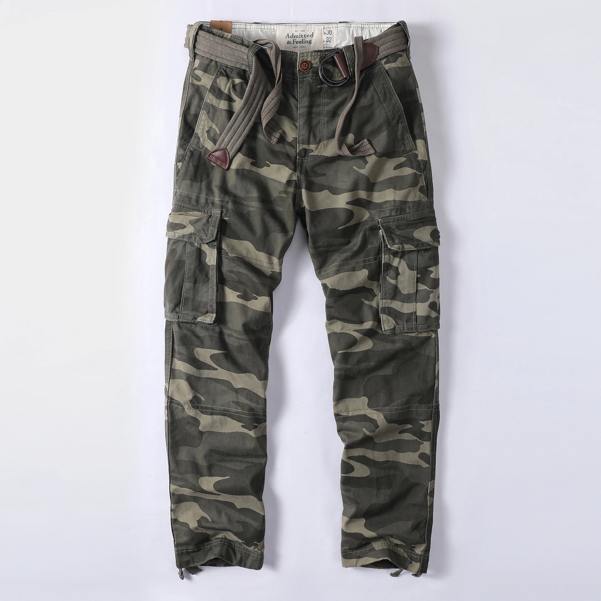 

Men's Cotton Cargo Pants Tactical Multi-Pockets Camouflage Pants Casual Outdoor Men Pants Plus Size Loose Trousers