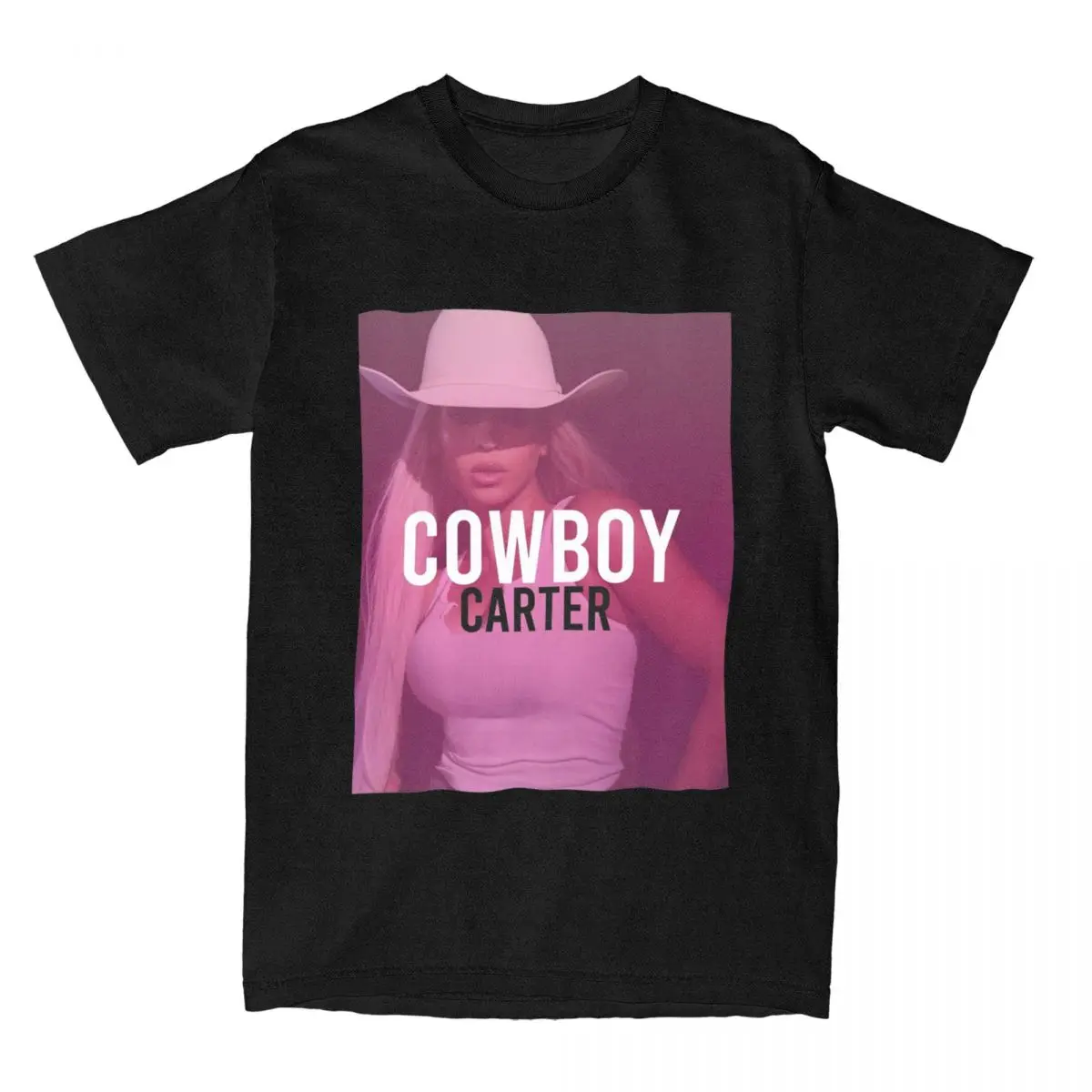 Men's Cowboy Carter Beyonce T Shirts Pure Cotton Tops Awesome Short Sleeve Crew Neck Tees Plus Size T-Shirts