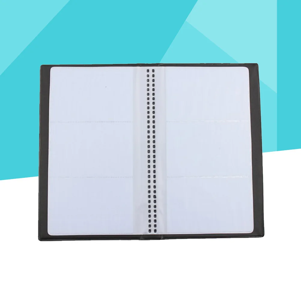 Libro per biglietti da visita da 120 slot nero per carte d'identità con nome di credito Organizzatore per ufficio domestico Libro Organizzatore aziendale