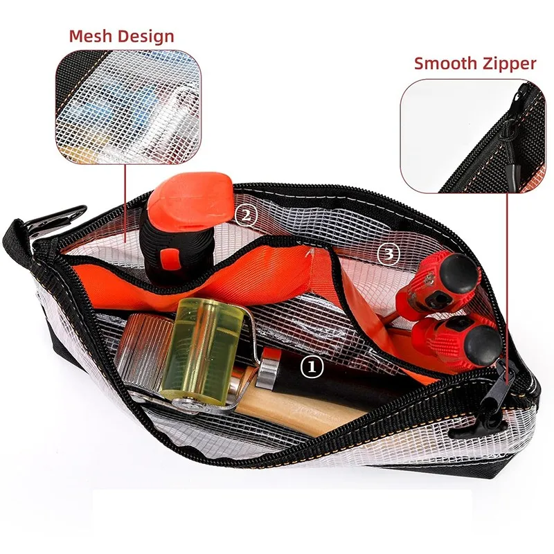 حقيبة تخزين متعددة الوظائف حقيبة أدوات شفافة مجموعة أدوات مضادة للكهرباء الساكنة حقيبة أجزاء محمولة حقيبة عمل عملية متعددة الوظائف