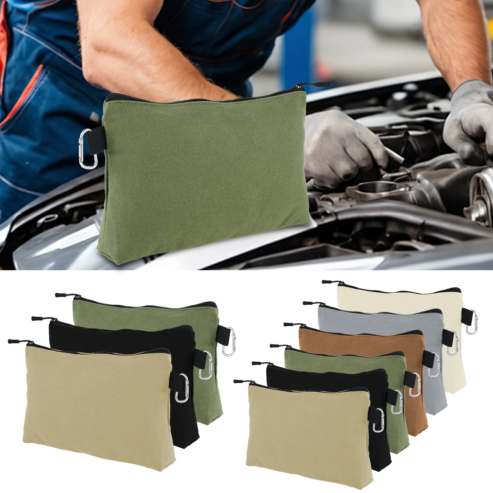 3/6Pcs canvas Tool Bag Waterproof durable and dirt-resistant Multi-function Tool Organizer Hardware Storage Electrician Tool Bag