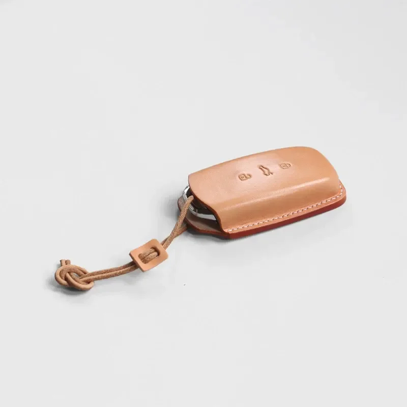 for New Touareg Special Leather High End Key Bag Handmade Simple Three Dimensional Key Cover Advanced Sense