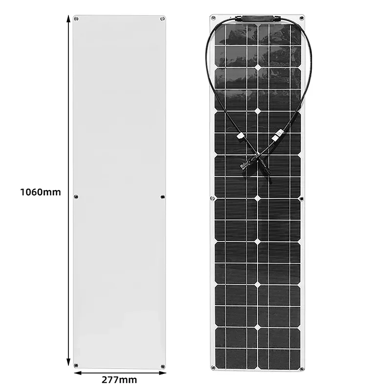 300W Solar Panel 18V PET/ETFE Flexible Monocrystalline Solars Plate Cell Battery System Kit for Marine Camping Boat RV Outdoor