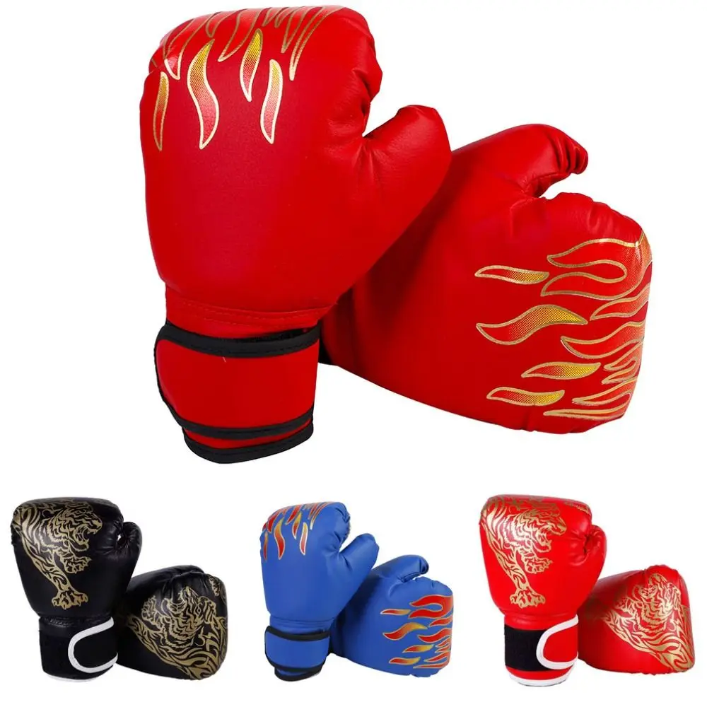 

New Adjustable Boxing Gloves Professional Breathable Fighting Mitts Competition Hand Protector Children