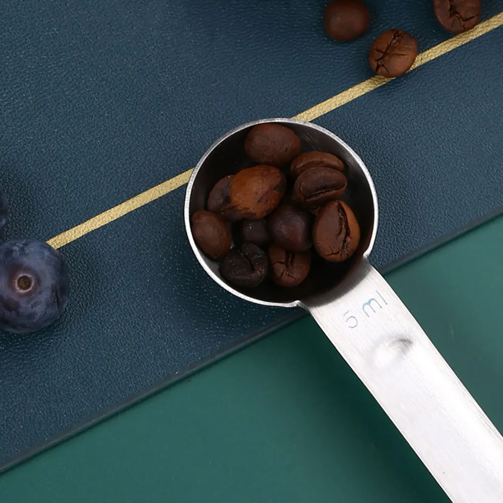 

4 шт. двуглавые мерные ложки из нержавеющей стали, мерные ложки для кофе, чая, соли, сахара, порошка, портативный инструмент для выпечки, кофейная ложка