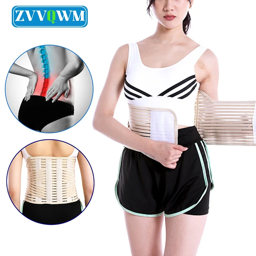 

Breathable Lumbar Support Waist Brace Women Men Lower Back Brace Compression Belt Workout Heavy Lifting Back Belt Pain Relief