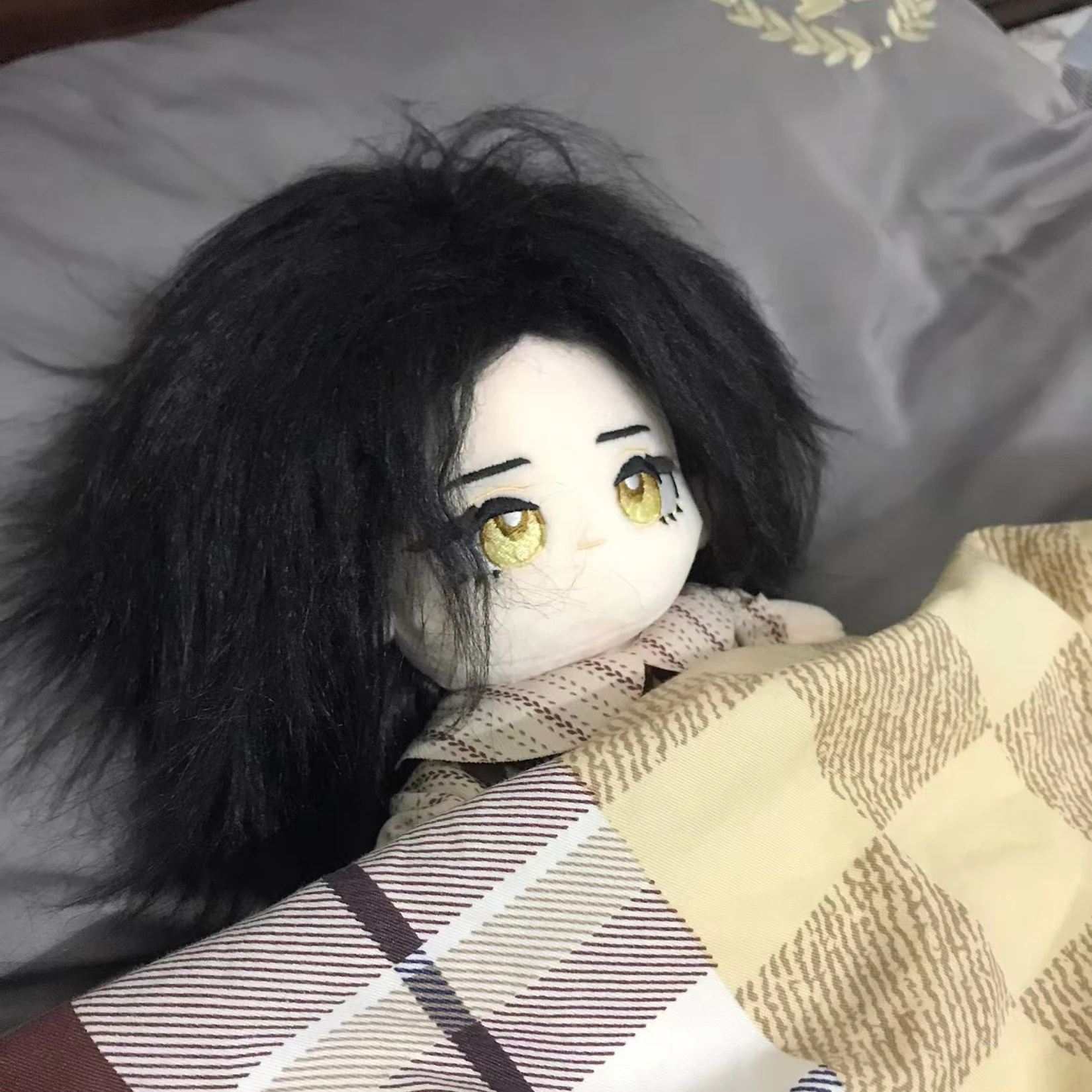 20cm Cotton Doll High Appearance Value Cosplay Ashes Of The Kingdom Liu Bian Anime Game Plush Doll Long Haired Kids Adult's Gift