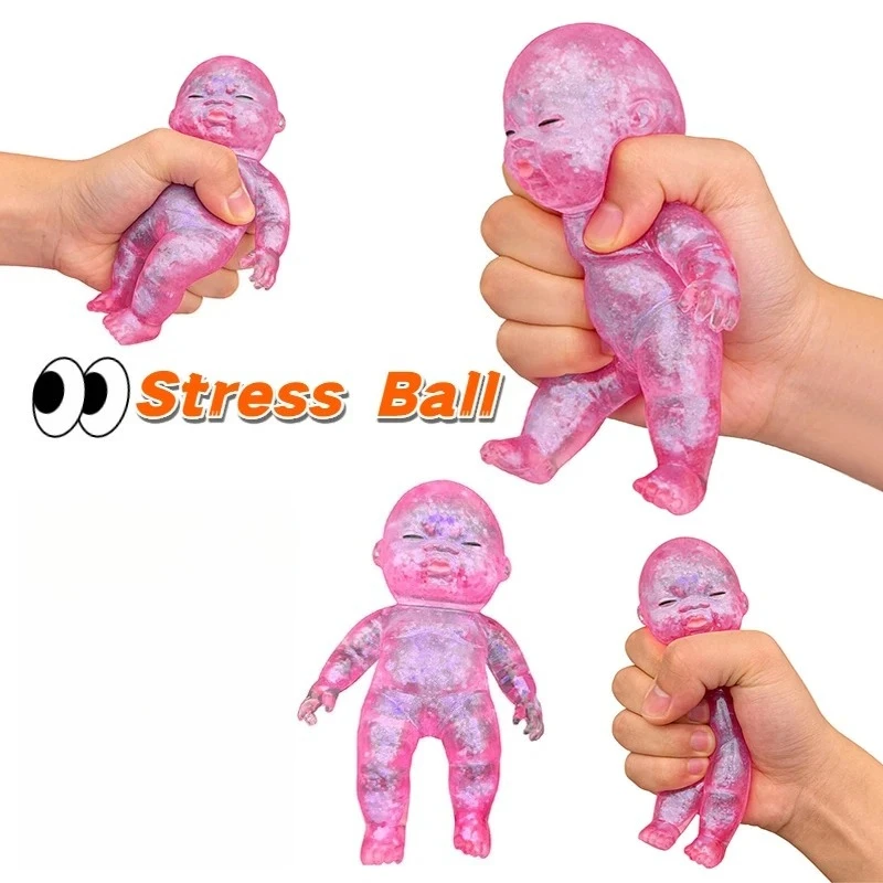 Vivid Sugar Baby Quetschspielzeug, Squishy Baby, langsam aufspringender Stressball, Dekompressionsspielzeug für Erwachsene und Kinder, Stressabbau, Heimdekoration
