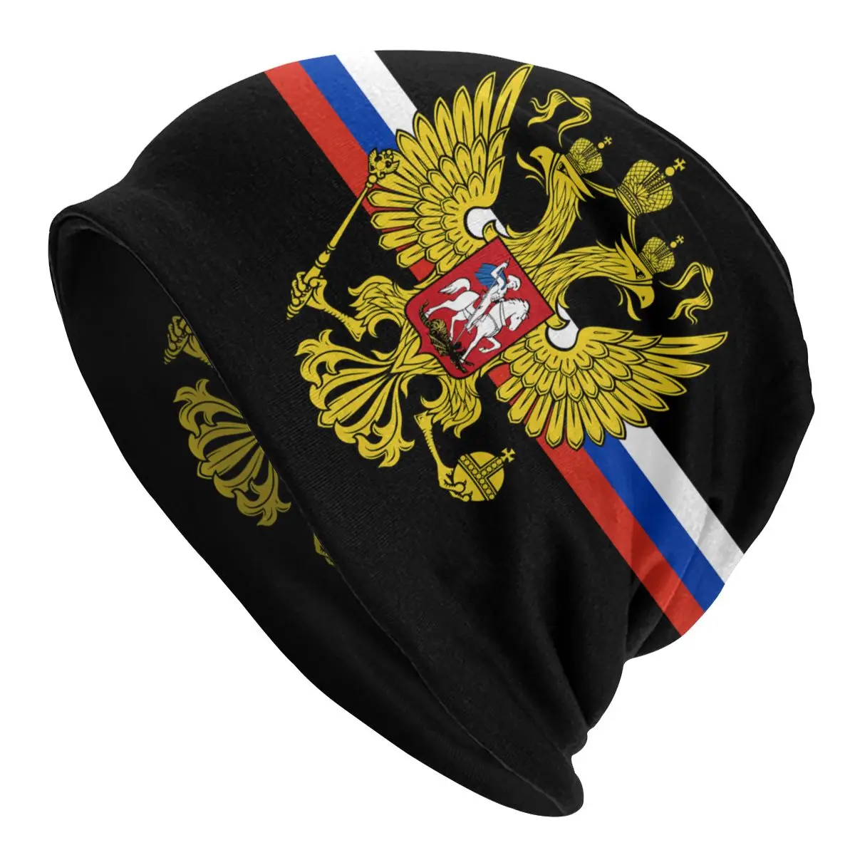 Russian USSR CCCP Soviet Flag Beanies Caps For Men Women Unisex Winter Warm Knitted Hat Adult Russia Coat of Arms Bonnet Hats