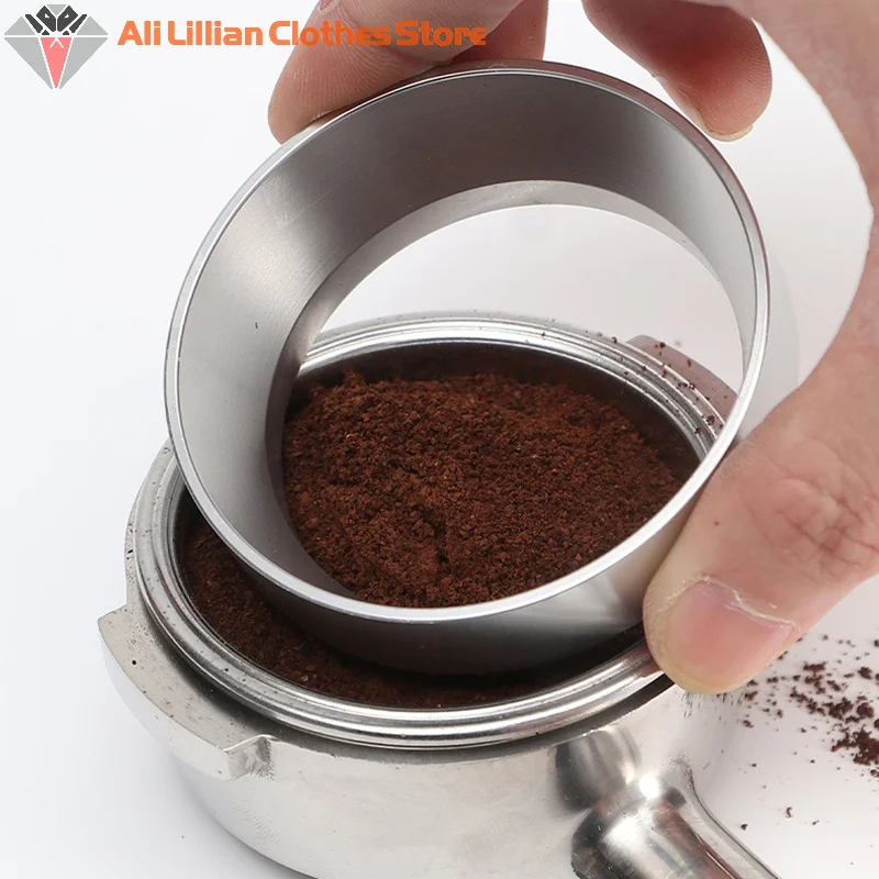 1 Pcs Silver Black Coffee Dosing Ring Magnetic Espresso Intelligent Funnel 51mm 53mm 54mm 58mm For Portafilter Barista Tools