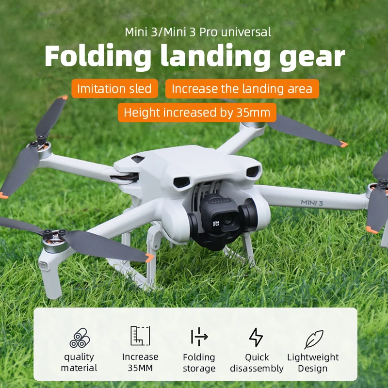 Foldable Landing Gear for DJI MINI 3/MINI 3 PRO Extender Long Leg Foot Protector Stand Quadcopter Drone Accessories