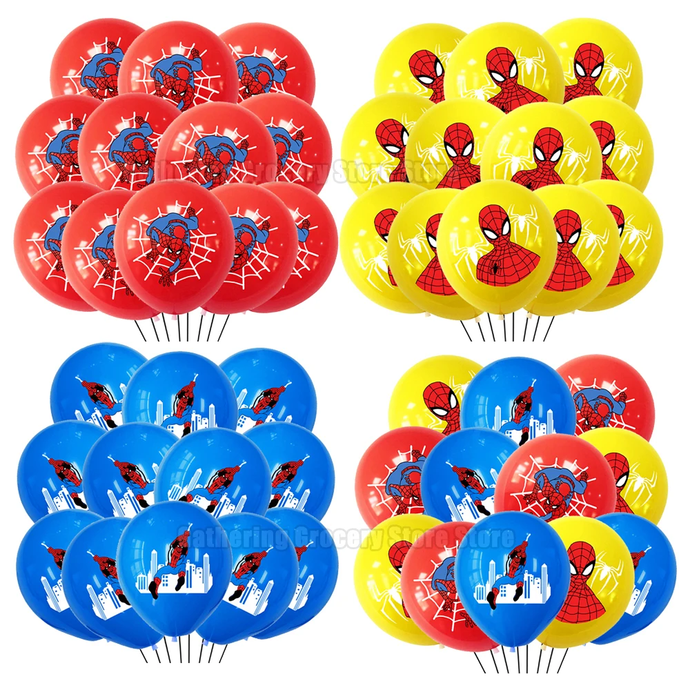 

Spider-Man 12in 12Pcs Latex Ballon Party Accessories Baby Shower Holiday Festivel Boy Birtday Party Supplies Decor Inflate Globo