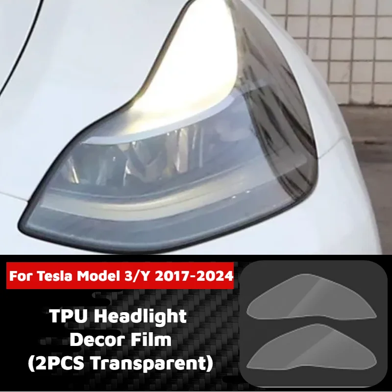 TPU Scheinwerfer- und Rücklichtschutzfolie für Tesla Model 3 Y 2017-2024 Rauchschwarz Abdeckung Wrap Aufkleber Auto-Außenzubehör – Detail 7