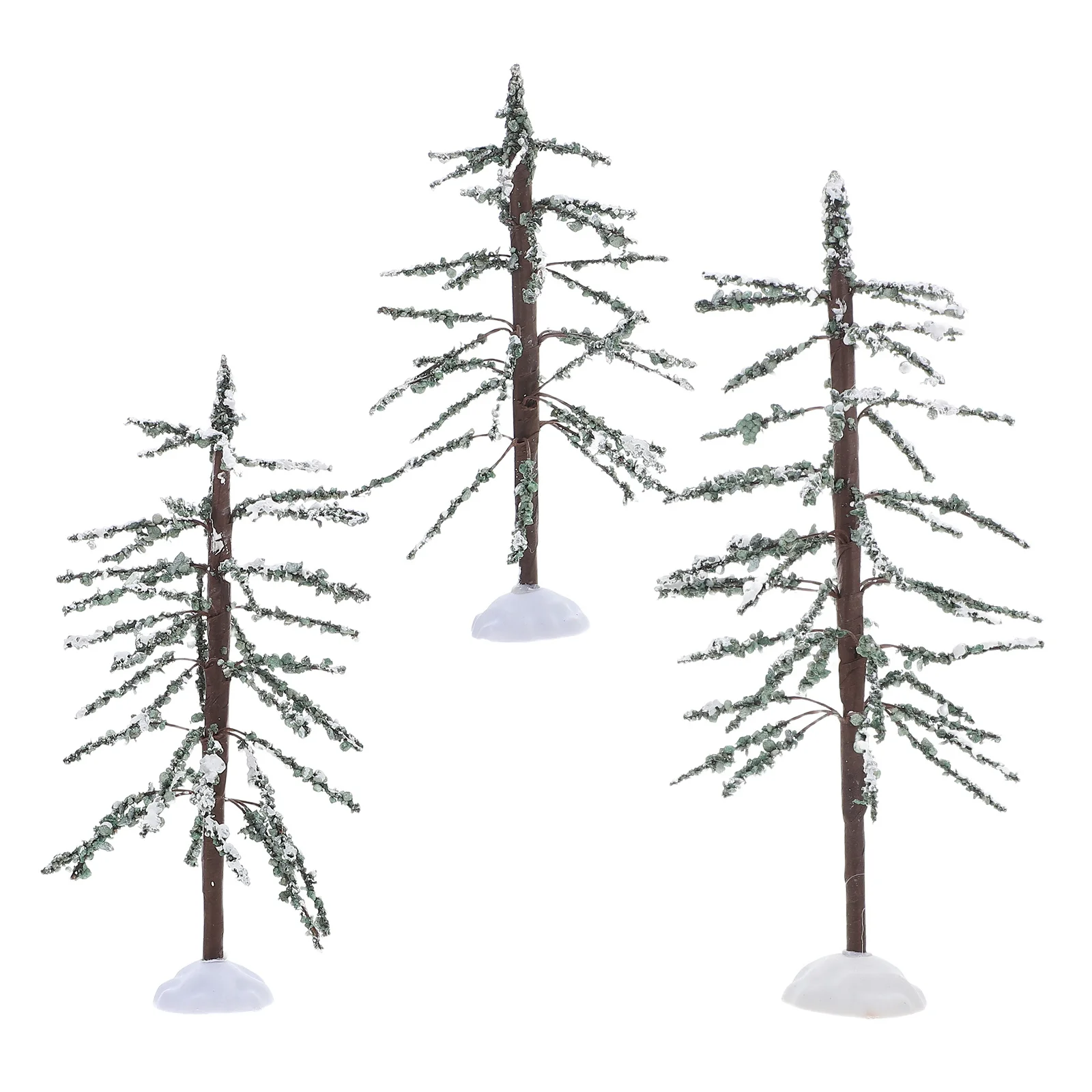 

3pcs Mini Artificial Snow Frost Christmas Tree Small Bottle Brush Trees For Tabletop Holiday Decor Desktop Winter Party Crafts