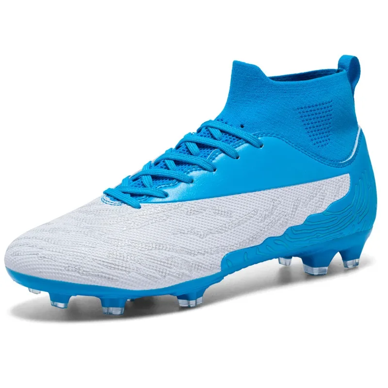 Zapatos de fútbol para hombre, calzado de entrenamiento de césped artificial para jóvenes, con pinchos AG, TF, 45, talla grande 46