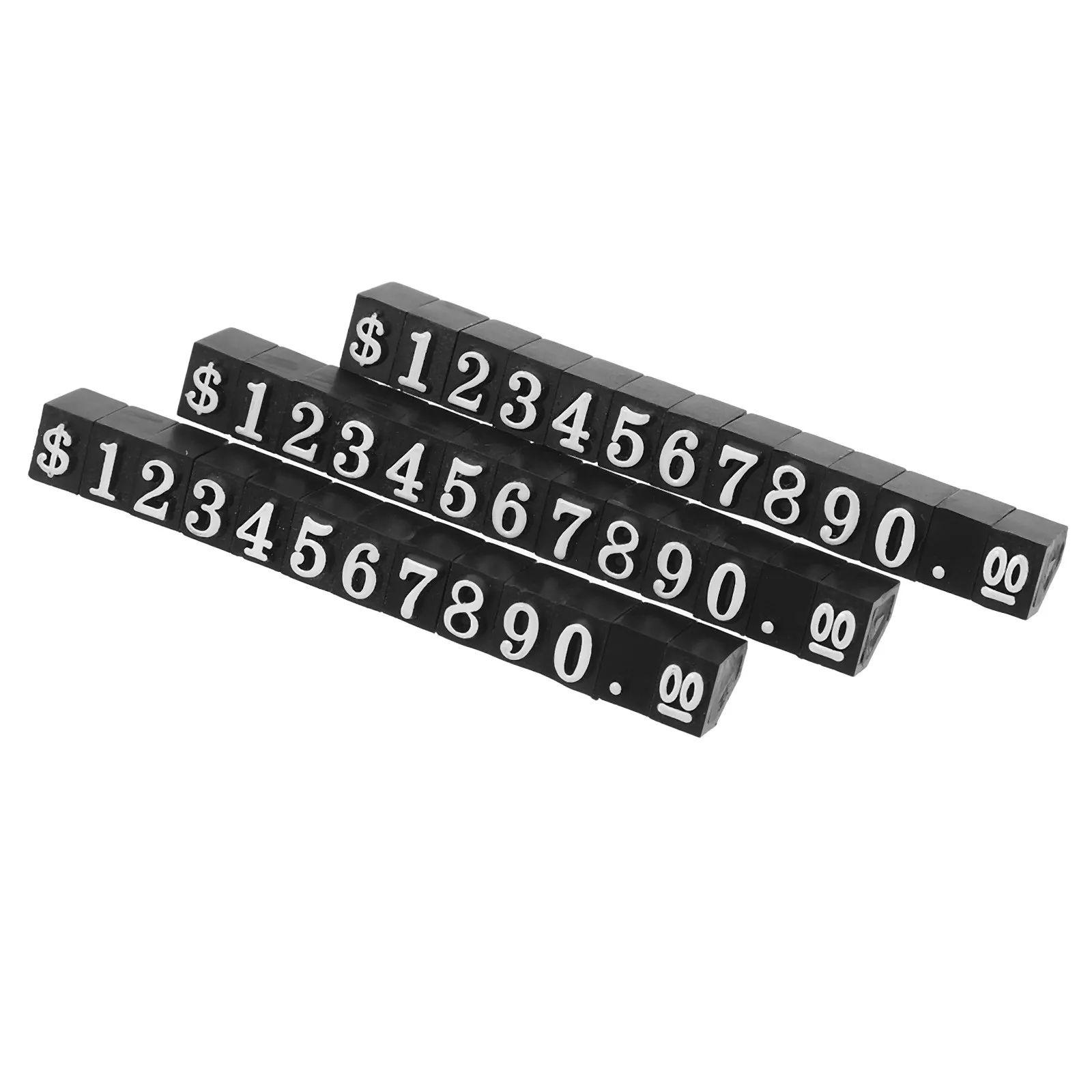 

3pcs Mini Cube Price Tag Display Number Letter Block For Retail Counter Jewelry Watch Wine Pricing Stand White