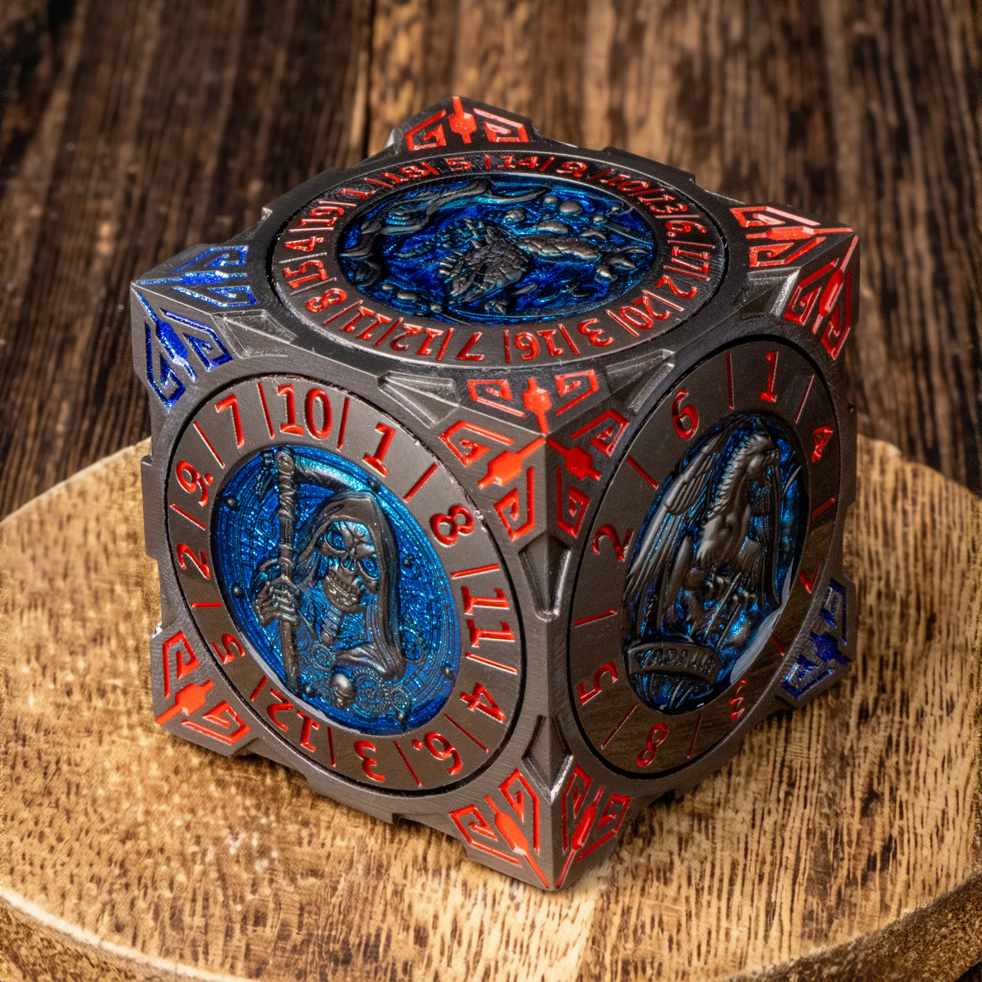 7 in 1 Metal Roulette Spinning DND Dice for Dungeons and Dragons, Premium Metal DnD Dice Set with Gift Box