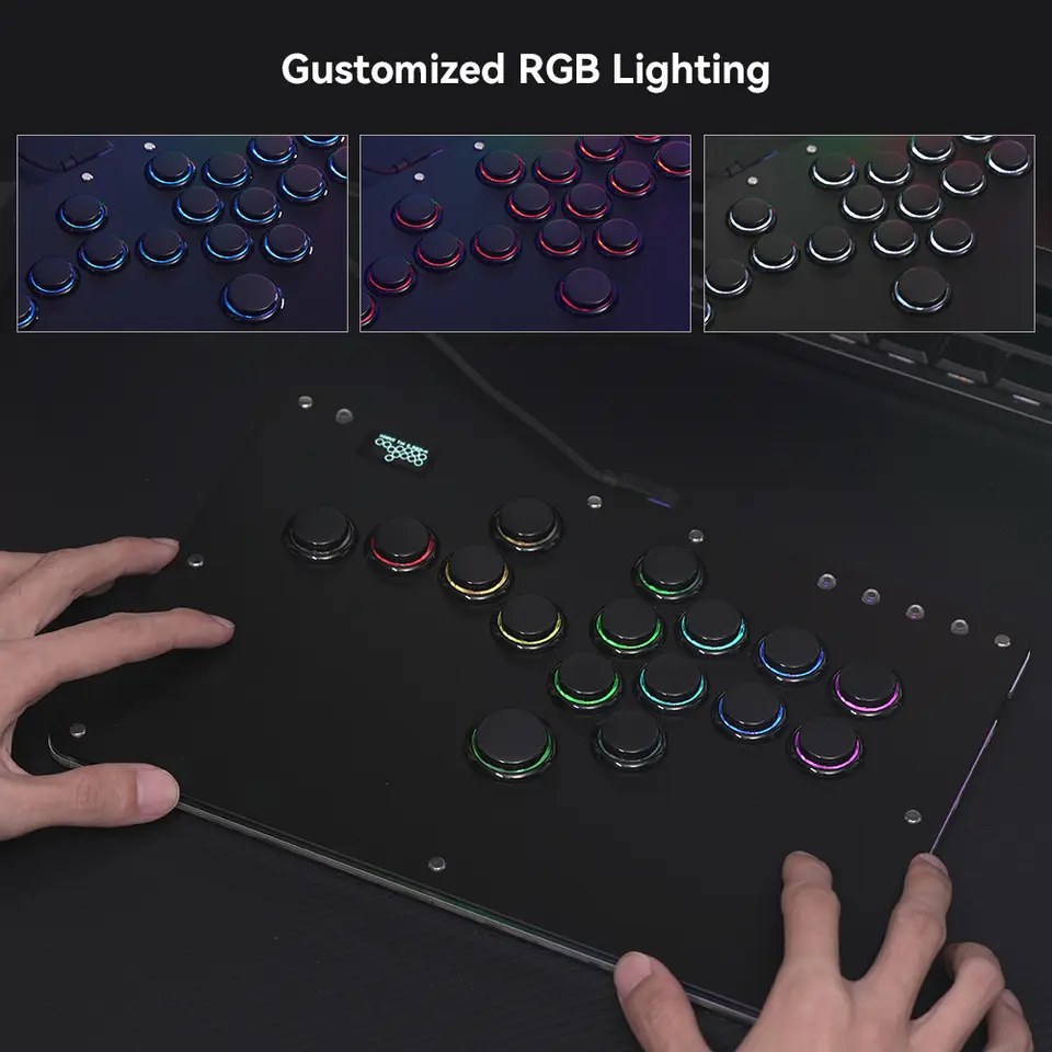 وحدة تحكم Haute42 R16 بدون عصا تحكم، وحدة تحكم أركيد بدون عصا لـ PC/ PS4/PS5/Steam Hitbox Fightstick - 6