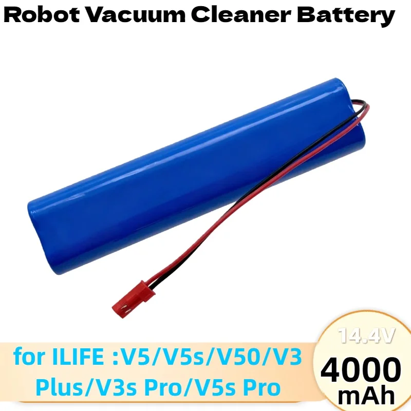 بطارية بديلة لمكنسة الروبوت ILIFE - ليثيوم جديدة 14.8 فولت 6800 مللي أمبير في الساعة، لـ V5/V5s/V50/V3 Plus/V3s Pro/V5s Pro قطع غيار عالية السعة #3