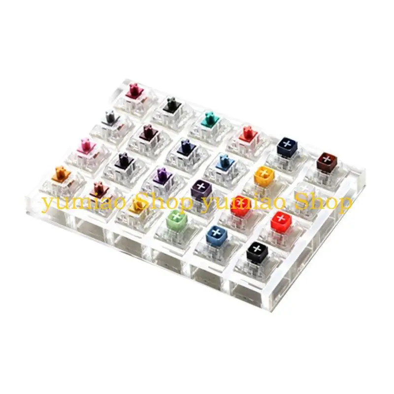 587B Cherry MX Tester per interruttori Coperchio albero Trasparente Keycap Base Tastiere meccaniche Strumento test per a