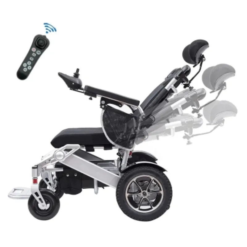 

Model 9000R Electric Wheelchair + Solid Wheels + Dual Adjustable Footrests + Remote Controller