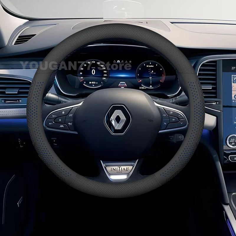 

Leather Car Steering Wheel Cover For Renault Talisman Estate 2012-2020 Non-slip Auto Steering Wheel Renault Talisman Accessories