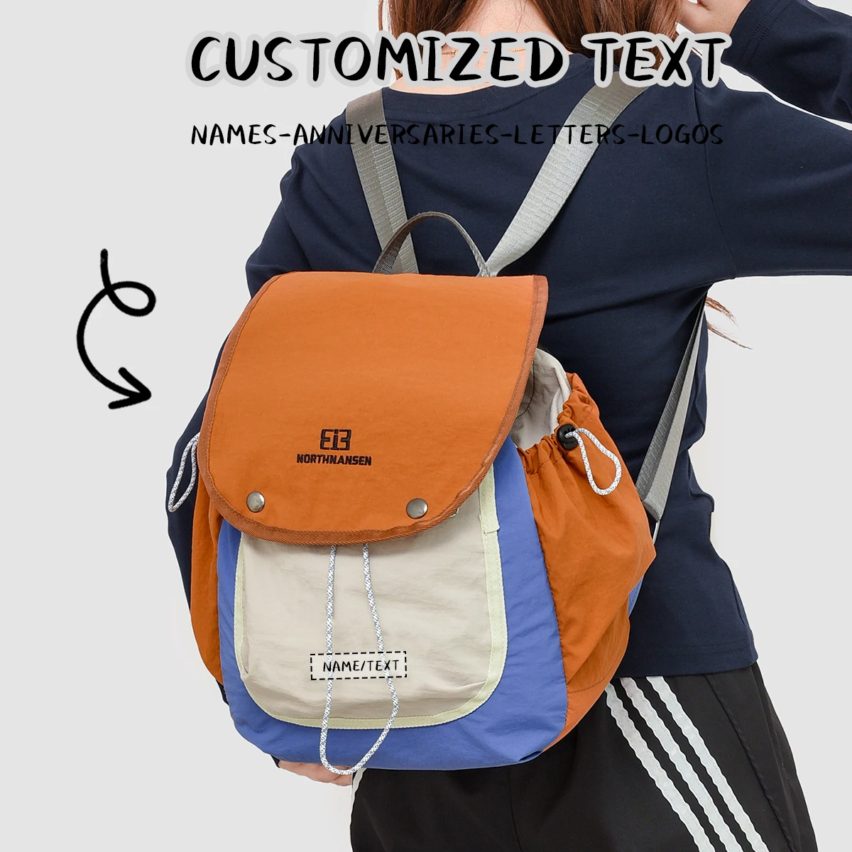 

Женский рюкзак с логотипом по индивидуальному заказу, легкий дорожный рюкзак на шнурке, дорожная спортивная походная сумка, сумка для студентов колледжа, сделай сам