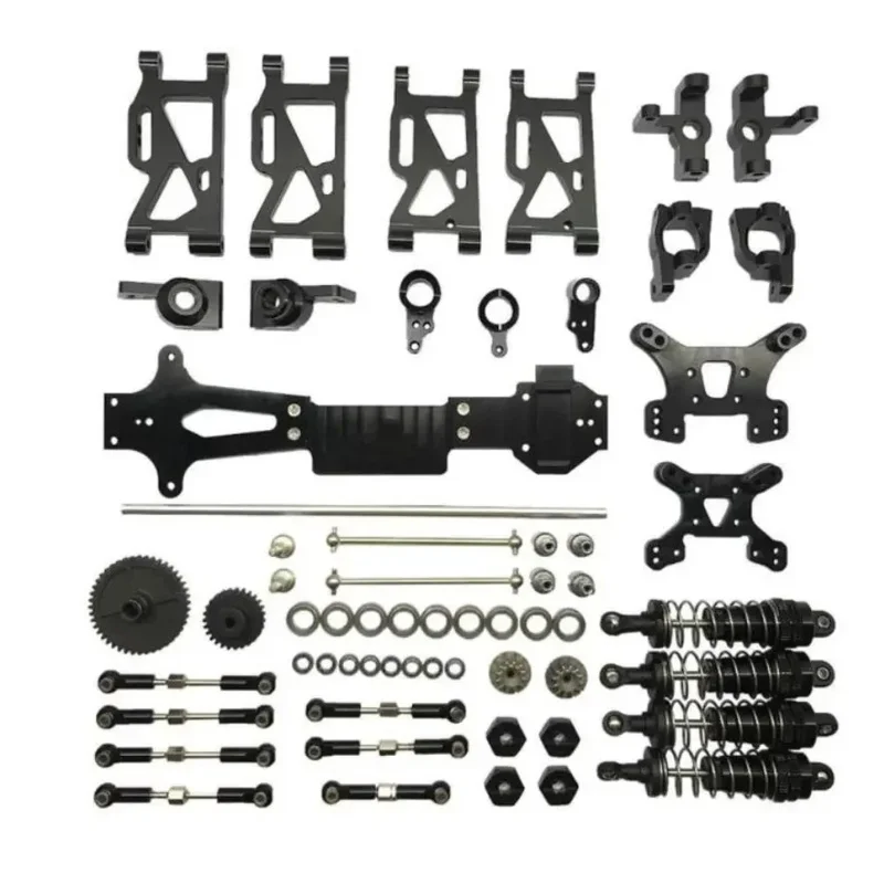 

WLtoys 144001 RC Car Metal Upgrade Spare Parts Swing Arm Steering Cup Rear Wheel Base Second Floor Drive Shaft Reduction Gear