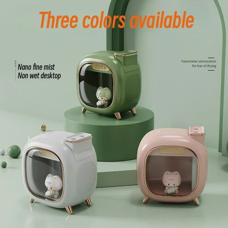 500 مللي المحمولة المزدوج فوهة الهواء المرطب USB شحن 1200 مللي أمبير بطارية لاسلكية بالموجات فوق الصوتية الناشر سيارة صغيرة المرطب