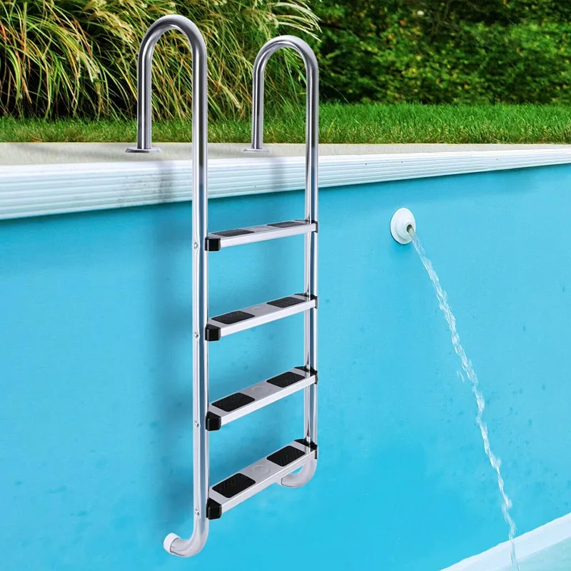 New Style 2/3/4/5 Step Easy Mount SS304 Inground Pool Ladder Anti-Slip Build, Variable Size For  Outdoor Family Swimming Pool