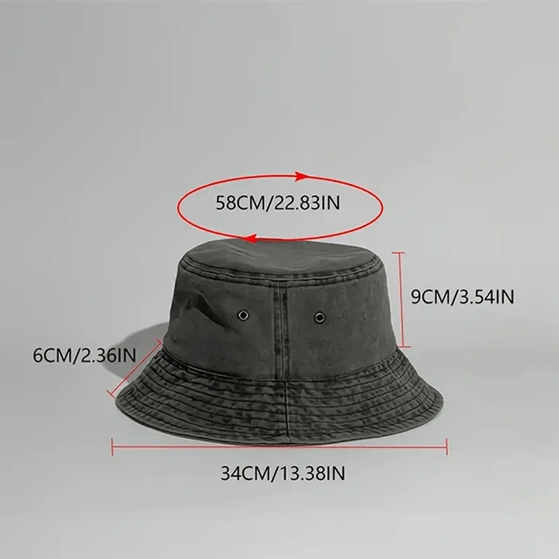 Men' & Women' Minimalist Cat Print Distressed Fisherman - Adjustable Pull Closure, Lightweight Outdoor Hat Suitable for Streetwe
