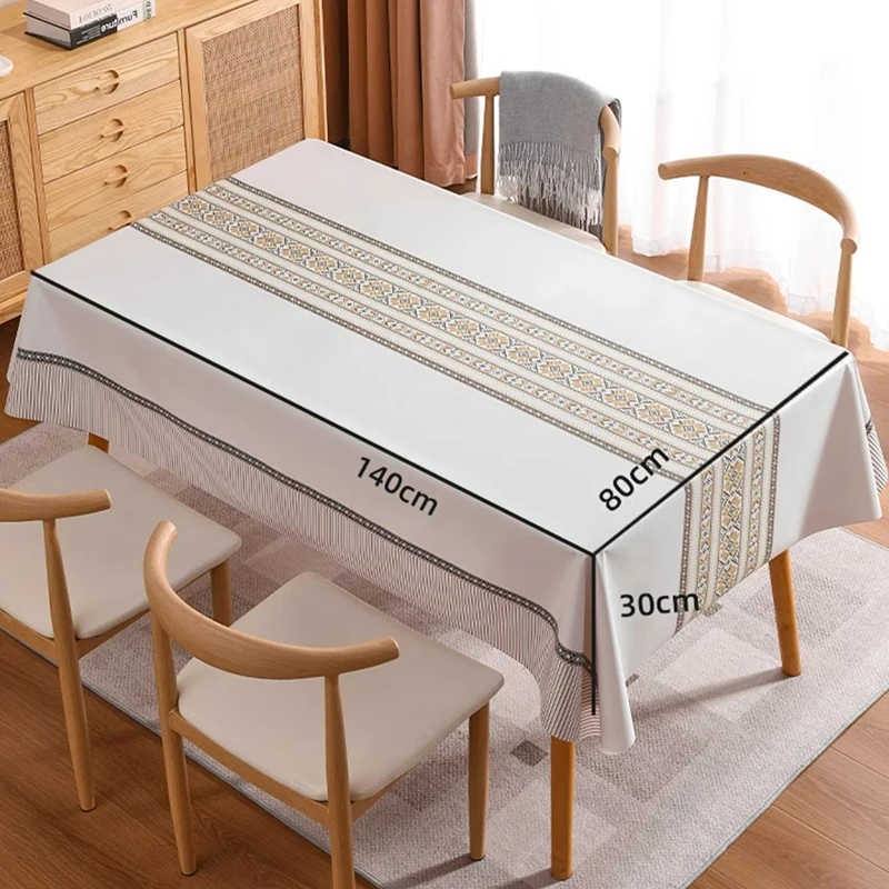 New Table Cloth Wash Free Oil Resistant Waterproof Rectangular PVC Table Cloth Table Cushion Tea Table Light Luxury Table Cloth