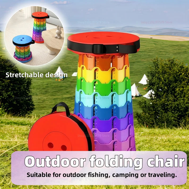 【セール中】収縮式折りたたみ椅子、伸縮式、持ち運び可能、屋外釣り、キャンプ、旅行用、コンパクトシート。